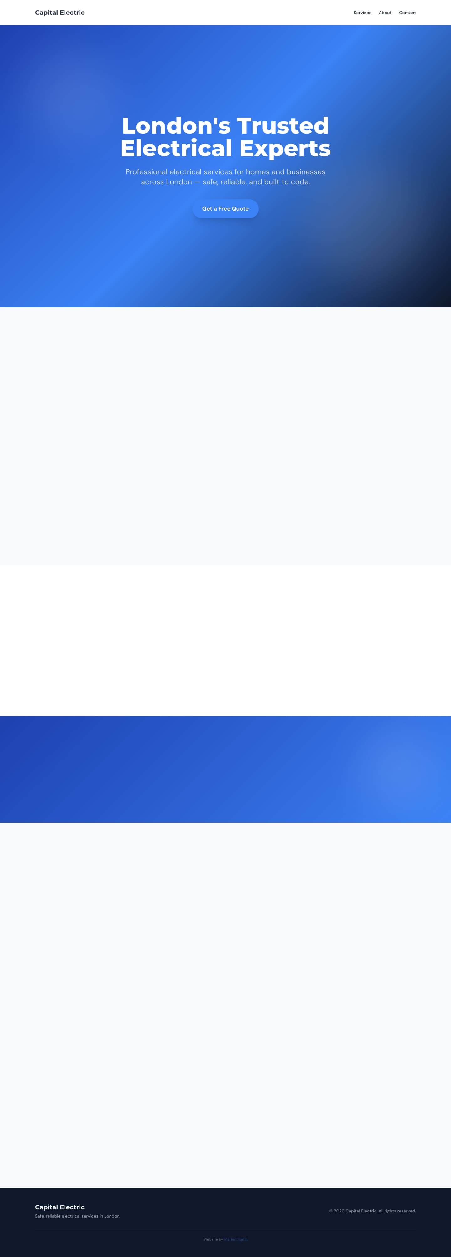 Capital Electric redesigned website screenshot